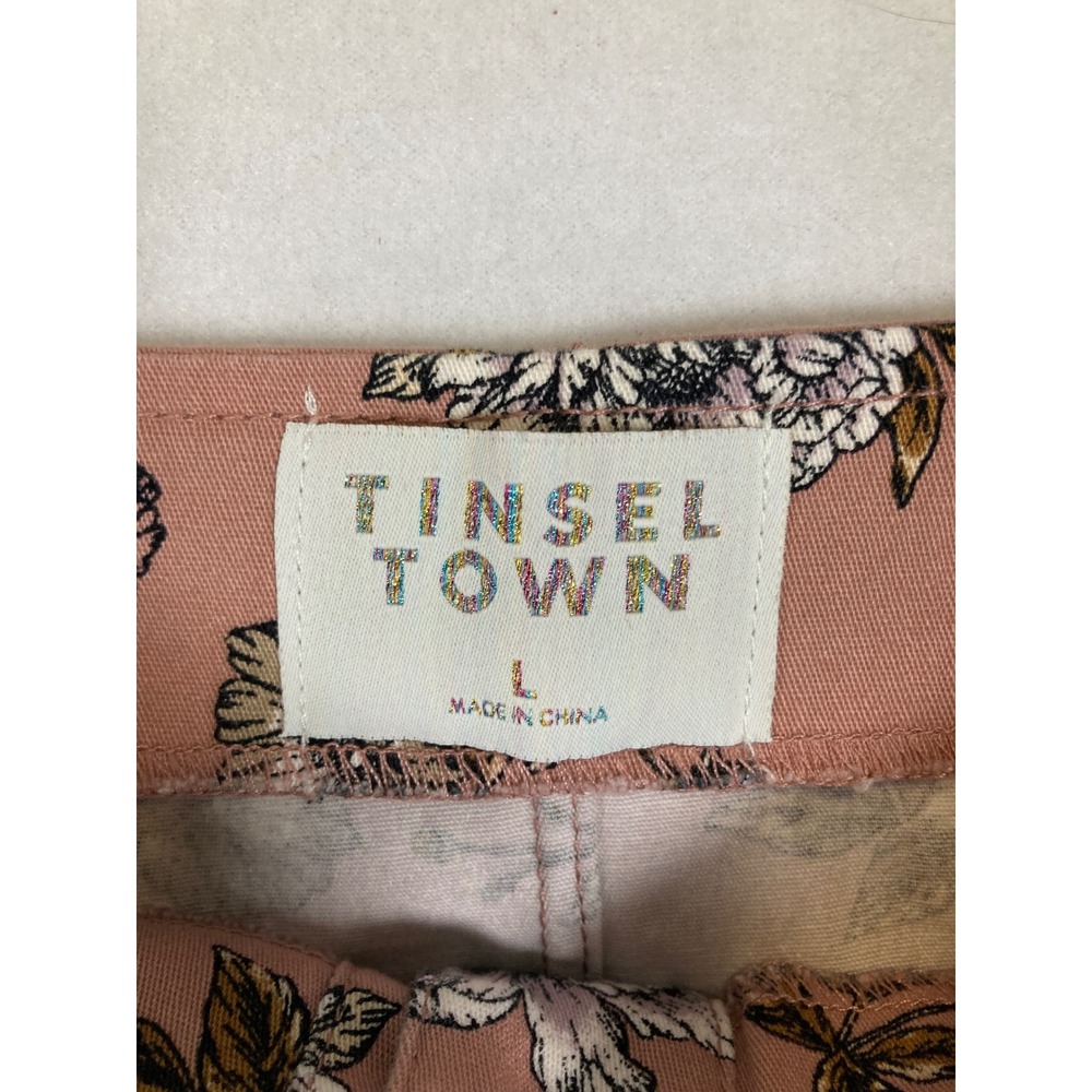 Whimsical Cottagecore Floral Pinafore Overalls Top Women Large Pink Button Front - Picture 3 of 9